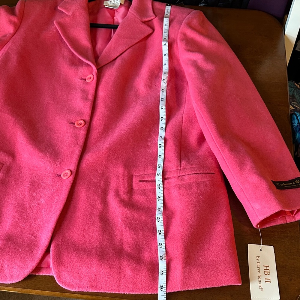 Harve Benard Vibrant Pink Blazer cashmere blend - Picture 8 of 11